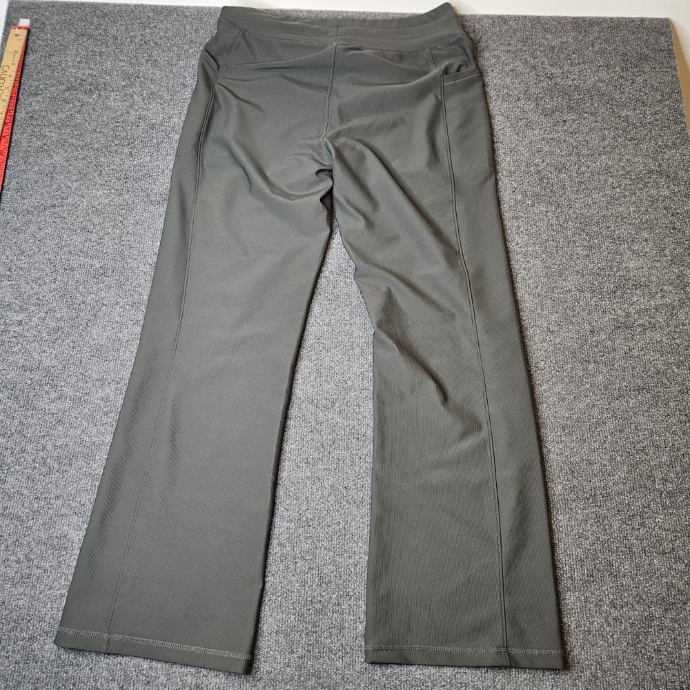32 Degrees Cool Women's Ribbed Knit Drawstring Pants Wide Leg Size XL Green - Picture 8 of 8